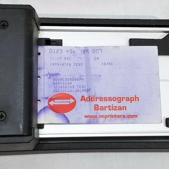 Addressograph Bartizan Other - Addressograph Bartizan Manual Credit Card Imprinter #4850 -Works perfectly